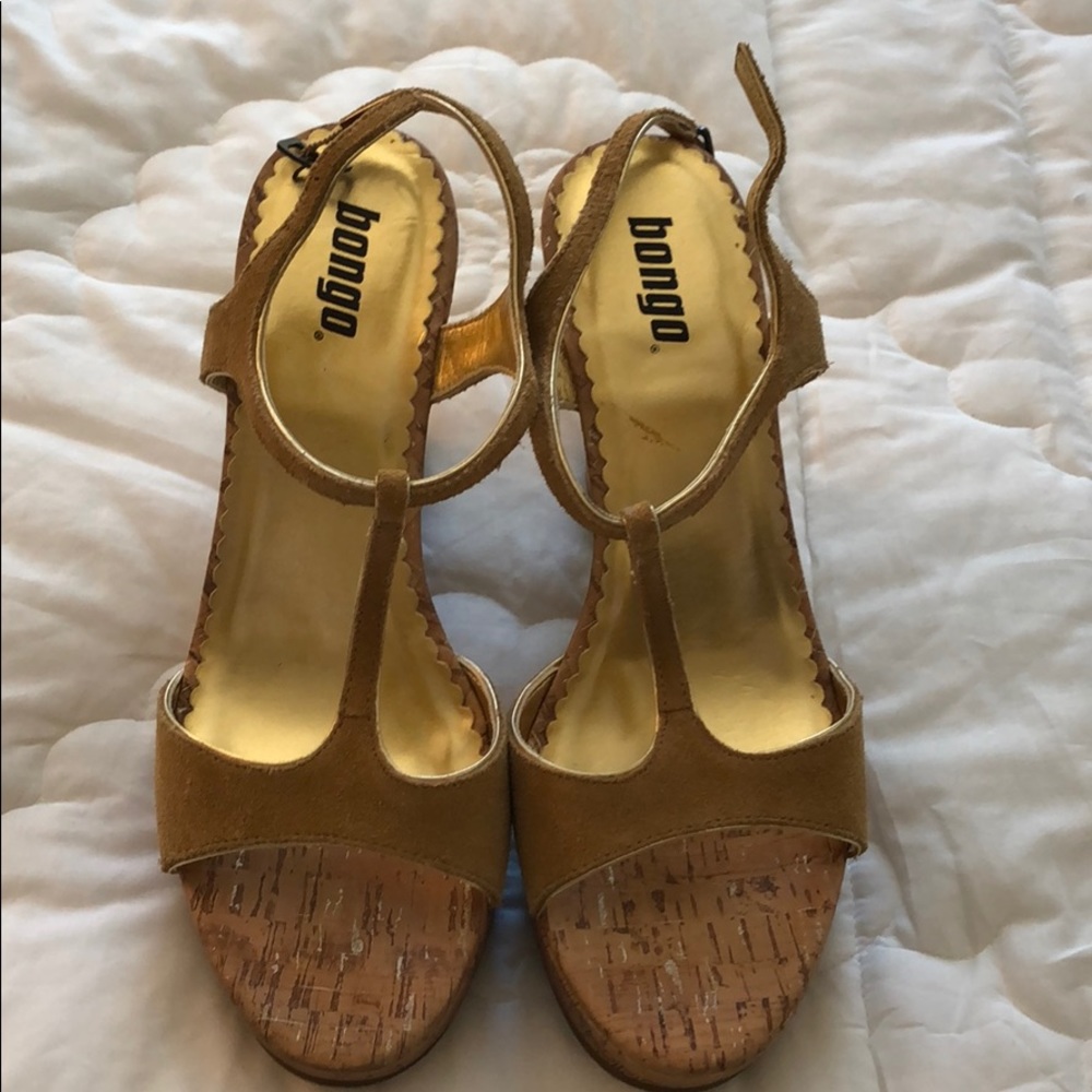 Bongo Wedge Platform Sandals Size 9.5